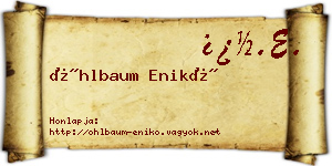 Öhlbaum Enikő névjegykártya
